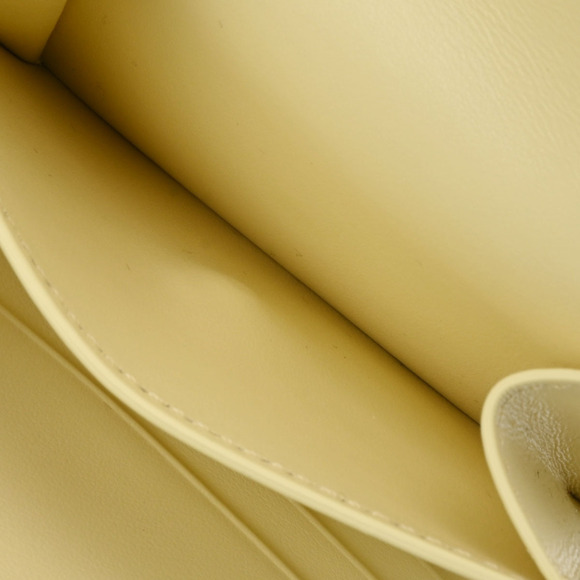 Celine Calfskin Bi fold Wallet Triomphe Yellow - Picture 11 of 12